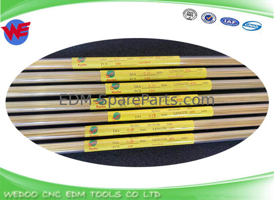 EDM หลอดทองแดง / ทองแดง 0.35x400mmL 0.28*400mmL 0.33*400mmL 0.1*200mmL 0.15mm